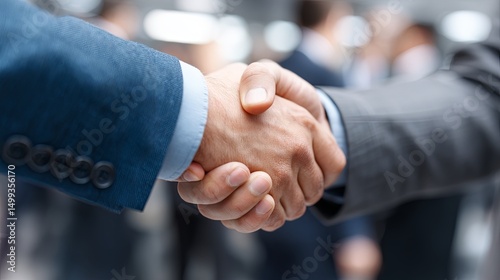 Professional Businessmen Shaking Hands in Agreement