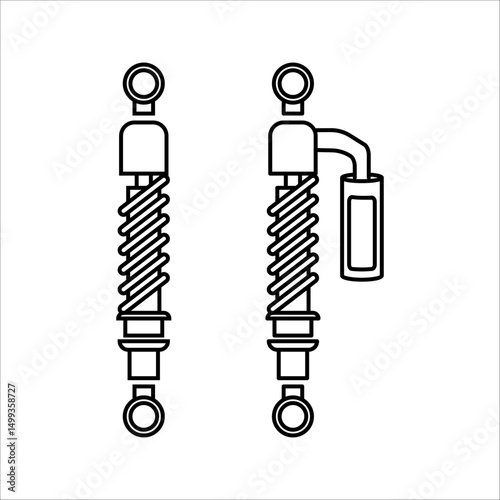 Shock absorber icon. Linear vector illustration from the bike shop collection. Outline shock absorber vector icon. Thin line symbol for use on web and mobile apps, logo, print media.