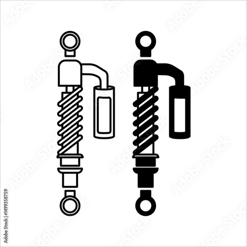 Shock absorber icon. Linear vector illustration from the bike shop collection. Outline shock absorber vector icon. Thin line symbol for use on web and mobile apps, logo, print media.