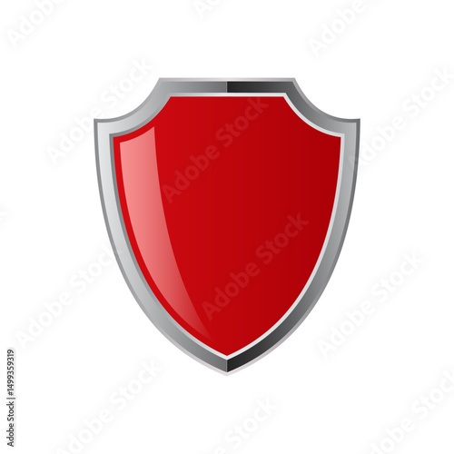 Security shield icon set with 3d looks, security shield logo with check mark and padlock. Security shield symbol. Vector illustration