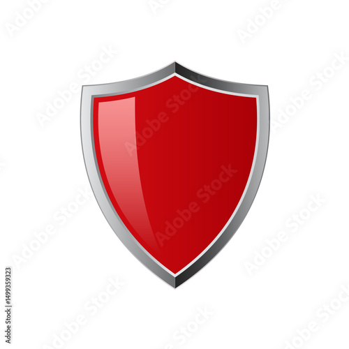 Security shield icon set with 3d looks, security shield logo with check mark and padlock. Security shield symbol. Vector illustration