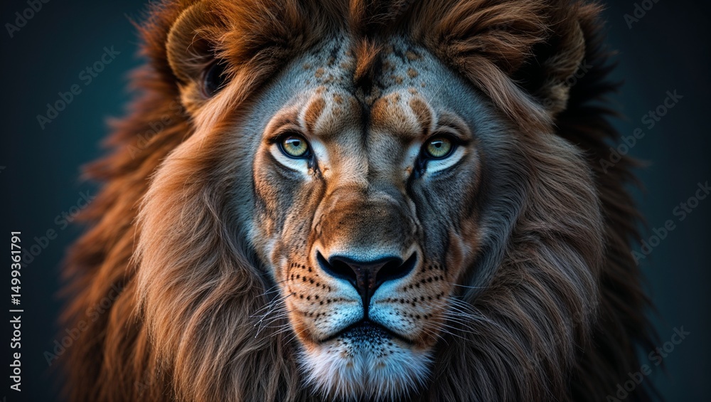 Naklejka premium lion head portrait
