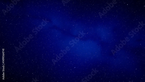 Starry night sky. Dark night blue sky with stars. Galaxy space. Glowing stars. New Year, Christmas and Celebration background concepts