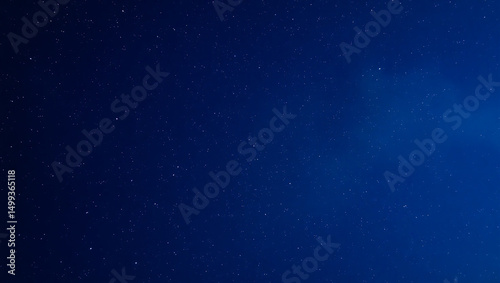 Starry night sky. Dark night blue sky with stars. Galaxy space. Glowing stars. New Year, Christmas and Celebration background concepts