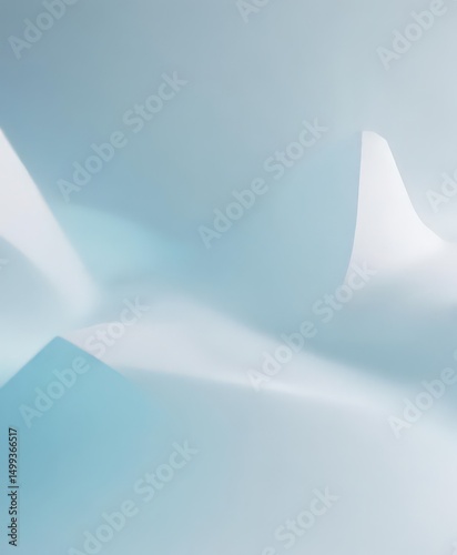 Light blue to white gradient, blurred abstract shapes,  light blue, abstract