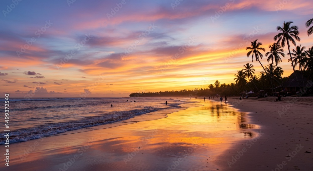 sunset on the beach sunset on the beach