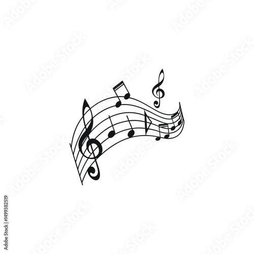 Vector illustration of an abstract music background