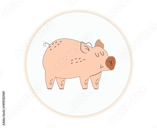 Pig vector sticker