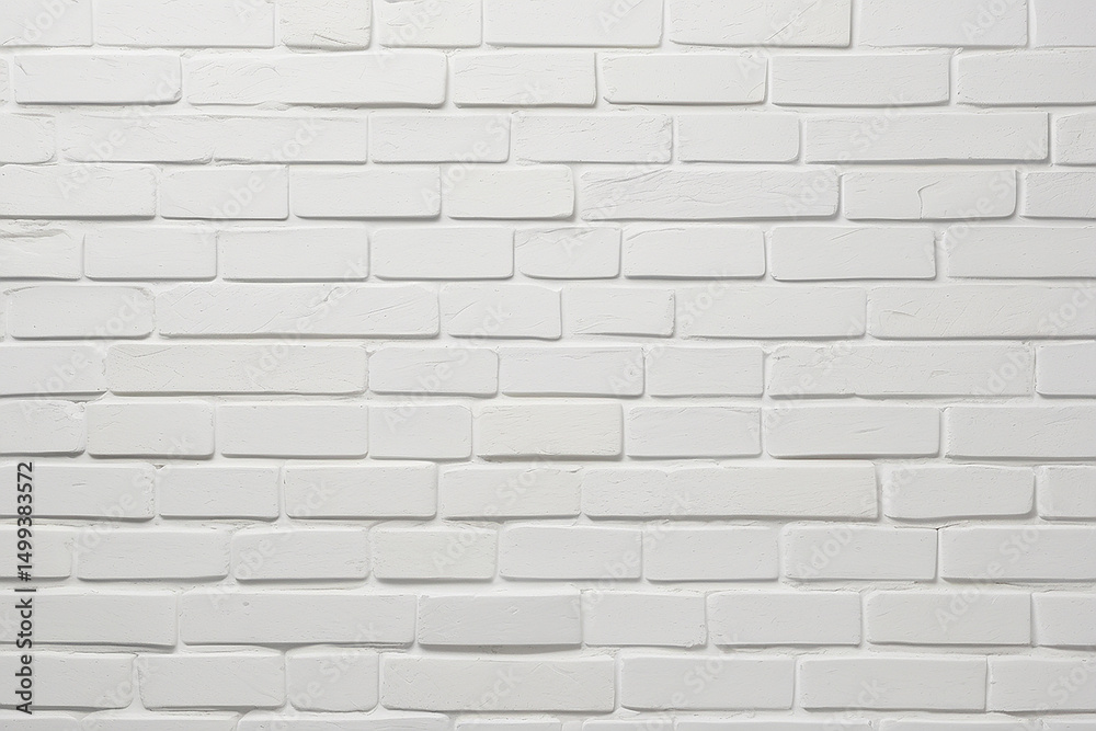 Fototapeta premium White Brick Texture Clean Grid Soft Grout
