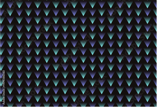 Purpel and teal geometric mesh background made of triangles, the illusion created makes it look like a thorn