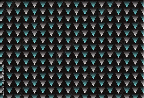 White and teal geometric mesh background made of triangles, the illusion created makes it look like a thorn