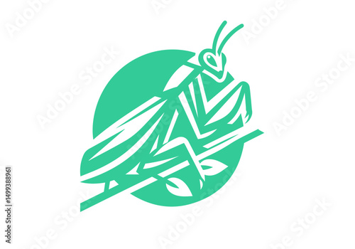 Mantis Flat Illustration Vector Isolated by AZ for Books, Arts, Design and Decoration Graphic Asset
