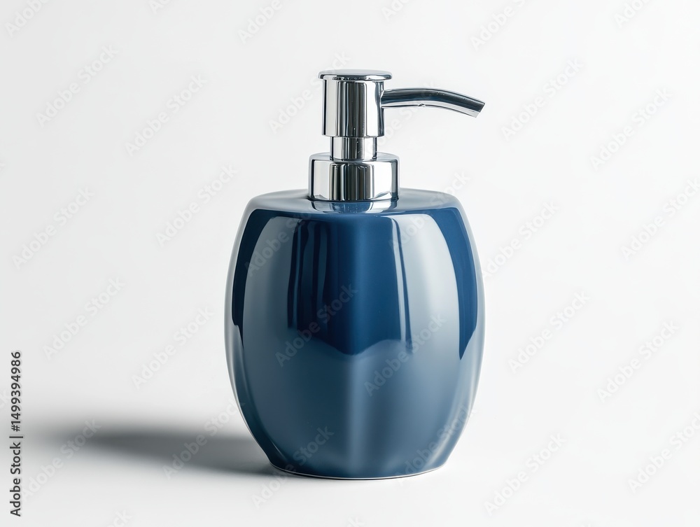 Fototapeta premium Bathroom accessory isolated on white background for showcasing hygiene products in minimalistic style