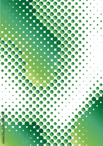 緑色のグラデーションカラーハーフトーン背景
Green gradient color halftone background