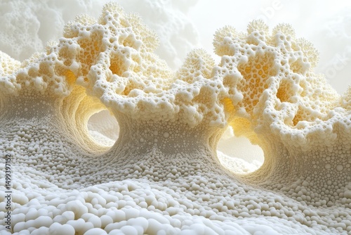 Abstract beige white structure formations