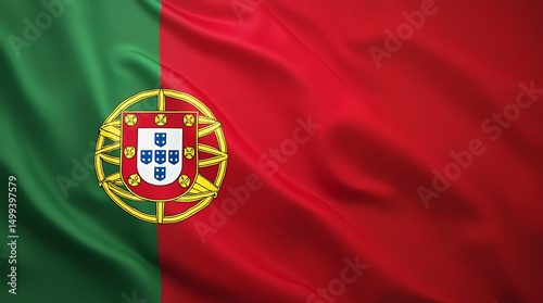 waving flag of portugal