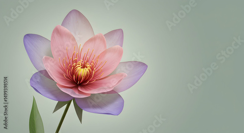 Water lily, Lotus flower, Pink flower, Pink and Purple Water Lily Flower