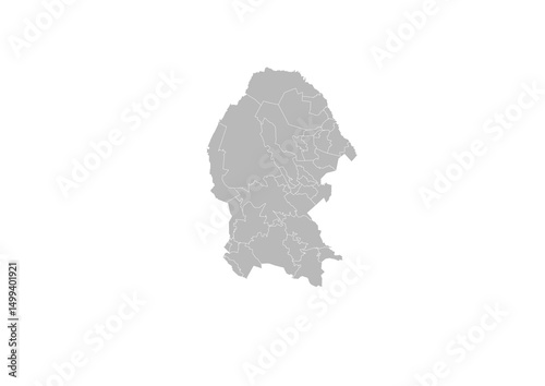 Coahuila, Mexico – administrative vector map with municipality boundaries (Web Mercator projection, PPT-compatible & fully editable)