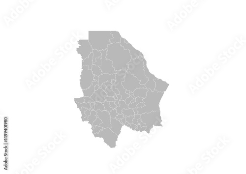 Chihuahua, Mexico – administrative vector map with municipality boundaries (Web Mercator projection, PPT-compatible & fully editable)
