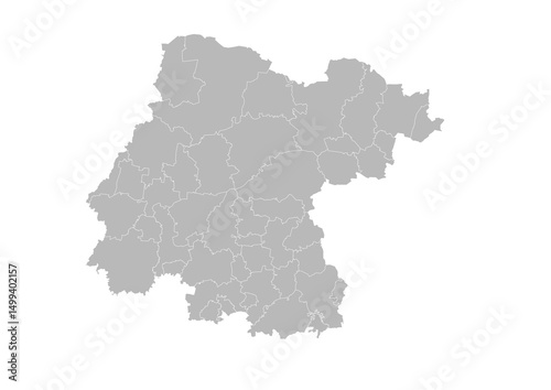 Guanajuato, Mexico – administrative vector map with municipality boundaries (Web Mercator projection, PPT-compatible & fully editable)