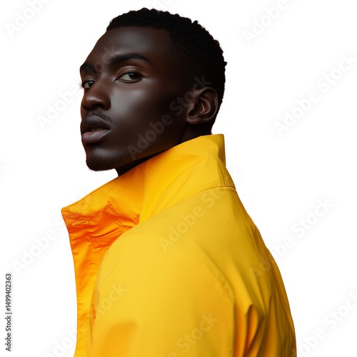 portrait of a man on transparent png background