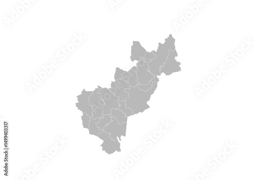 Queretaro, Mexico – administrative vector map with municipality boundaries (Web Mercator projection, PPT-compatible & fully editable)