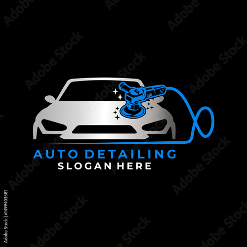 Auto Detailing logo design vector. Car Body protection logo design template