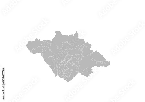 Tlaxcala, Mexico – administrative vector map with municipality boundaries (Web Mercator projection, PPT-compatible & fully editable)