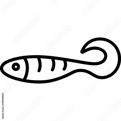 Modern fishing lure vector icon