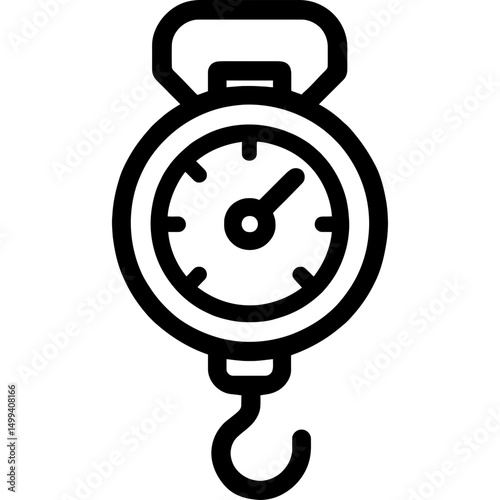 Minimalist fishing scale icon design