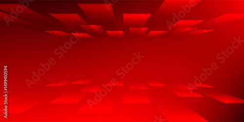 Neon red background dark red metaverse digital technology, cyber information, abstract speed connection communication, future meta technology innovation.