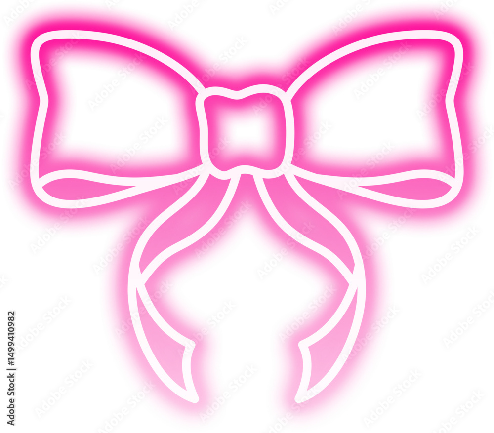 Fototapeta premium Neon Ribbon Icon