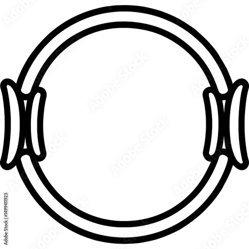 Minimalist pilates ring icon design
