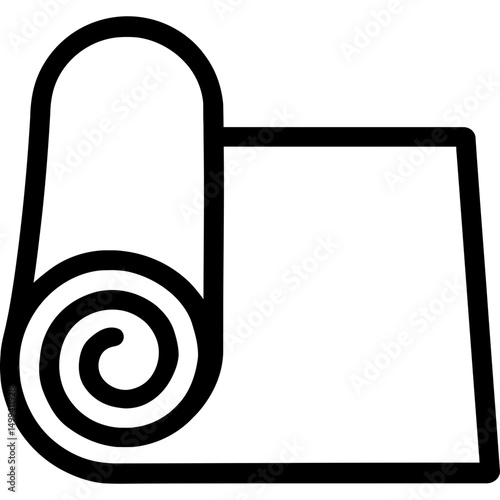 Minimal vector yoga mat icon