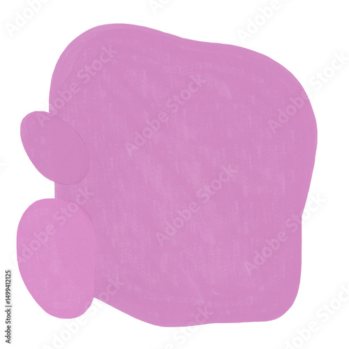 Abstract textured paint shapes solid gouache style collage elements