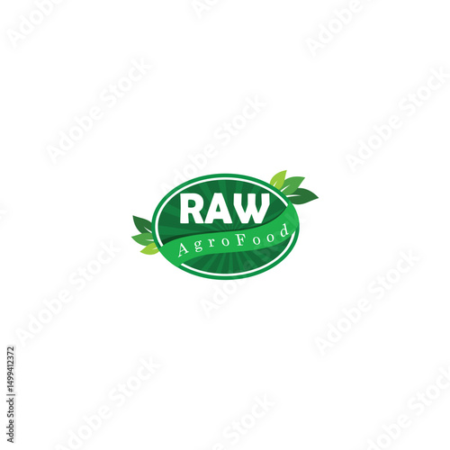 Eco friendly product label and stamp set with natural and organic icons