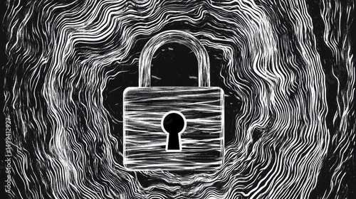 Abstract graphic lock design