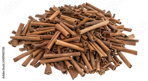 Wallpaper Mural Close-up de paus de canela marrons, isolados em fundo branco, perfeitos para propaganda de produtos de especiarias, estética natural e orgânica Torontodigital.ca