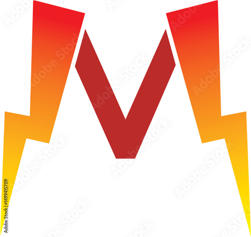 Power Energy Lightning M Logo
