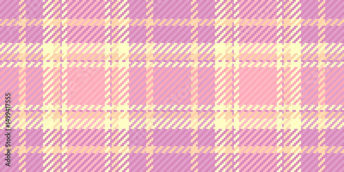 Soft pastel pink and yellow plaid pattern.  Ideal for textile design, fashion, home decor, and website backgrounds.  This delicate, seamless texture evokes feelings of warmth and comfort.