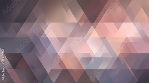 Abstract Geometric Background with Soft Colors and Triangular Shapes