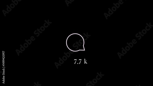 This is a Notification Icon displayed prominently against a Black Background for clarity