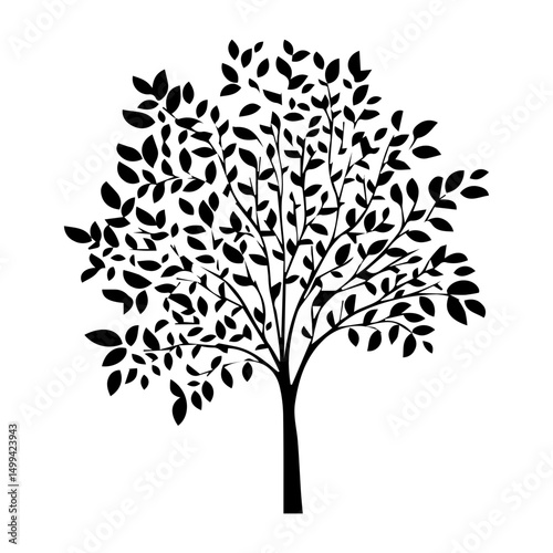silhouette tree icon