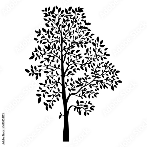 silhouette tree icon