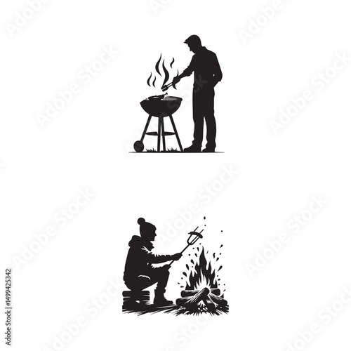 man on a barbeque