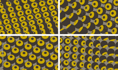 Many spheres in rows. Geometric design.  Abstract background. 3d vector illustration for cover, banner, flyer or presentation.