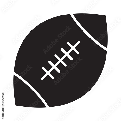 Rugby Ball Icon Design
