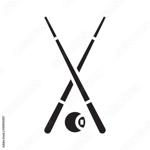 Pool Cue Icon Design