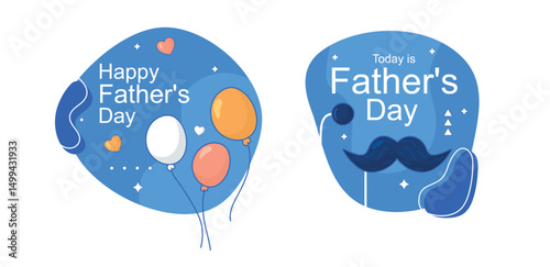  father's day label and badge collection