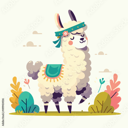 animal, llama, mammal, nature, alpaca, farm, cute, lama, wool, vector, pet, illustration, domestic, fluffy, peru, portrait, wildlife, cartoon, isolated, fur, graphic, zoo, character, furry, funny, out